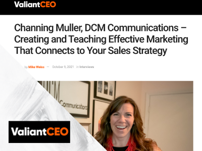 Channing Muller spotlight in Valient CEO