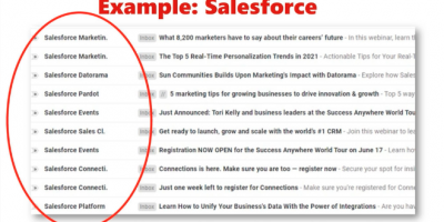 Example of Salesforce emails Friendly From