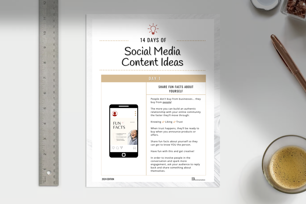 14 days of social media content ideas in 2024