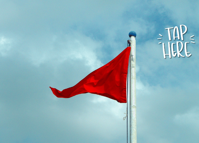 red flag waving in the sky relating to warning signs with marketing agency