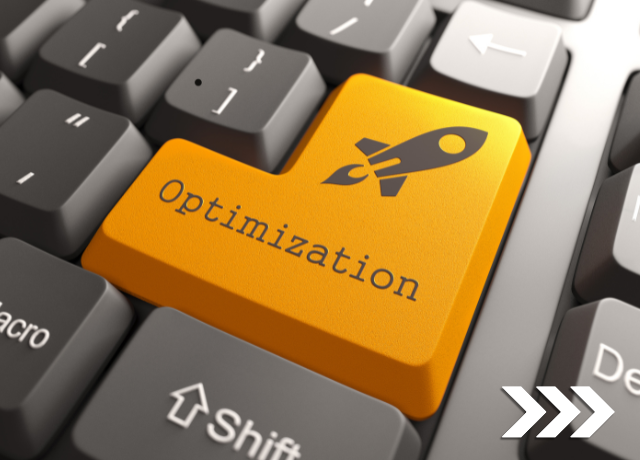 orange optimization button with rocket on keyboard relating to optimizing website user experience