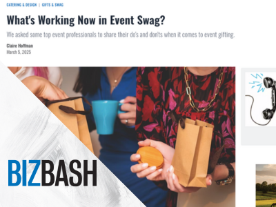 press graphic bizbash event swag article