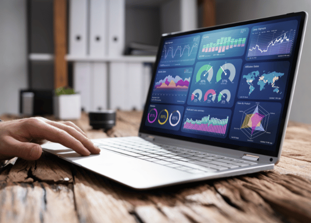 person looking at dashboard on computer relating to using email marketing to increase sales