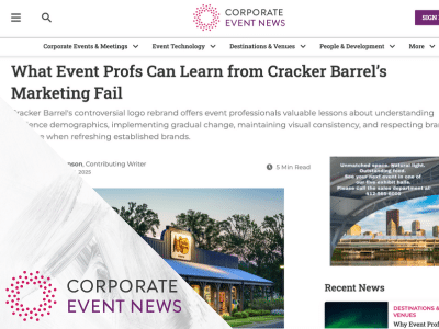 screenshot of press article relating to What Event Profs can learn from Cracker Barrel's marketing fail
