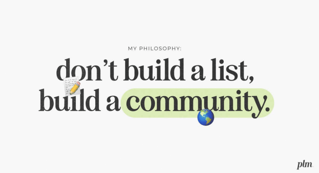 build a community not a list relating to email marketing in 2026