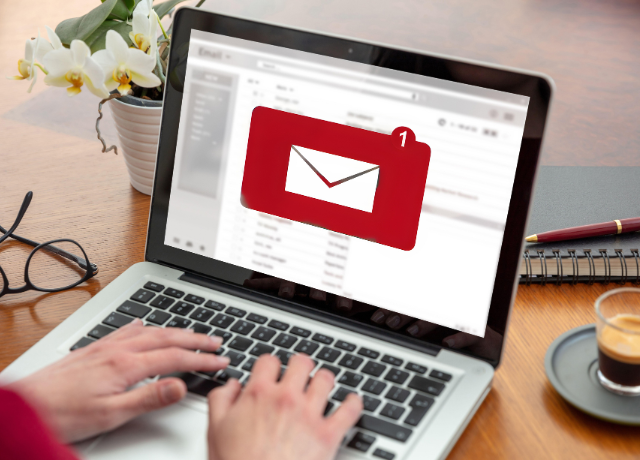 new email notification showing on laptop screen relating to ai sorting in inboxes